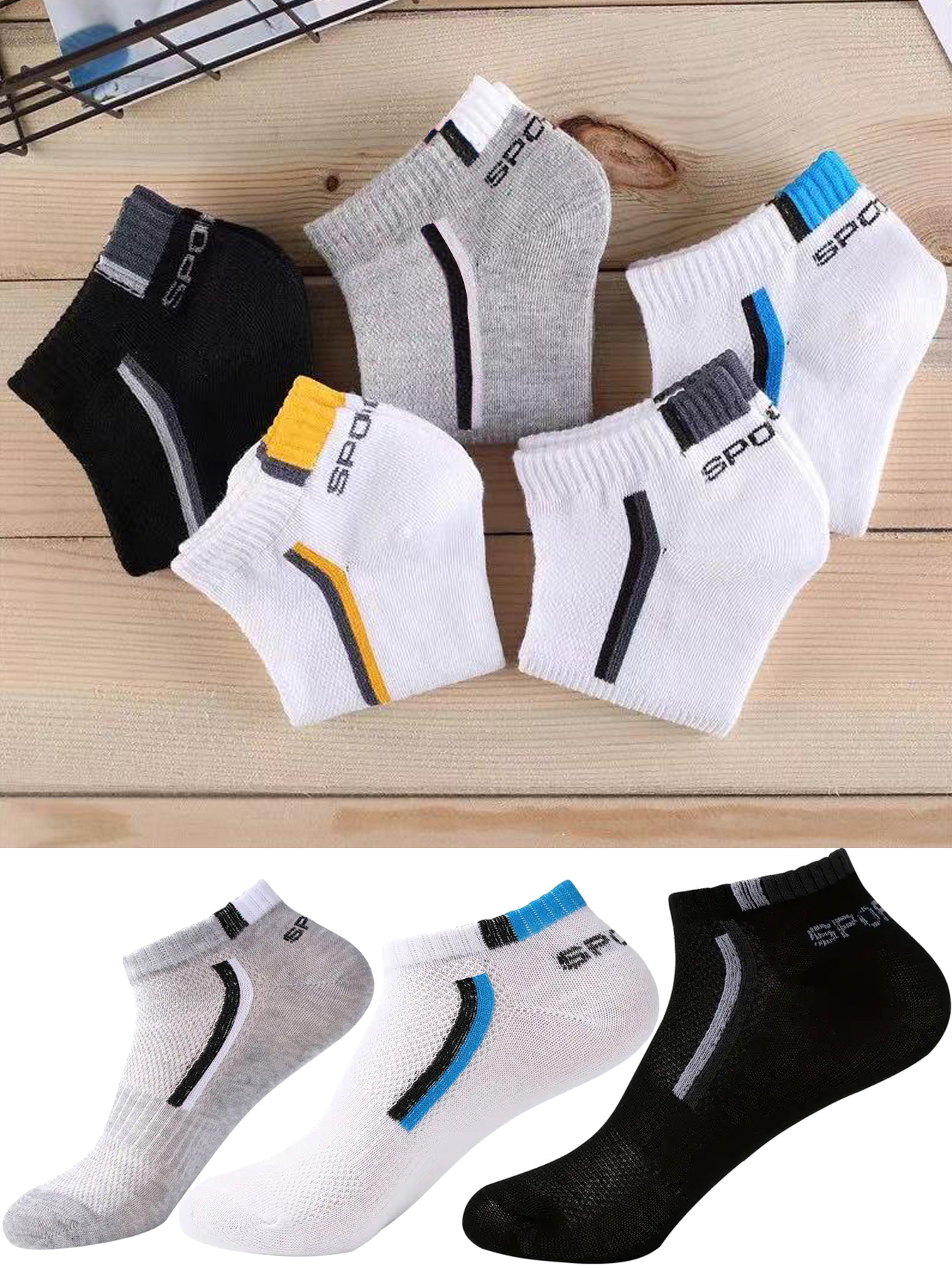 5/10/40Pair Men's Anti-Slip An - Ankle Sock Low Cut reseña y precio