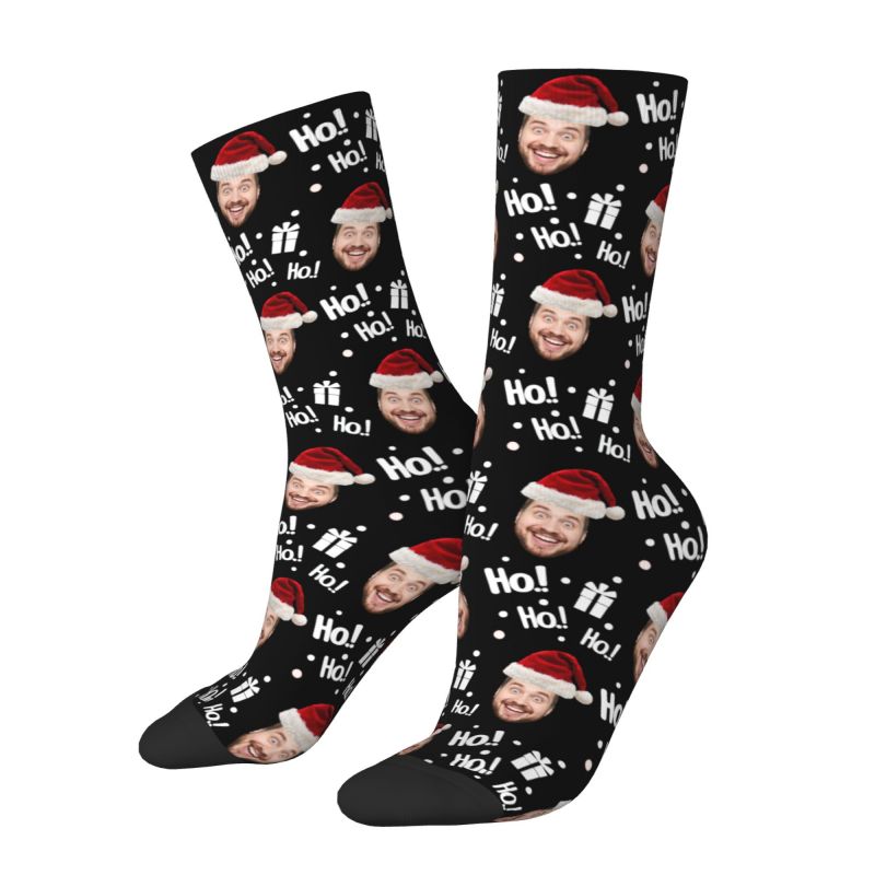 Christmas Face Photo Personali - Dress Sock Men reseña y precio