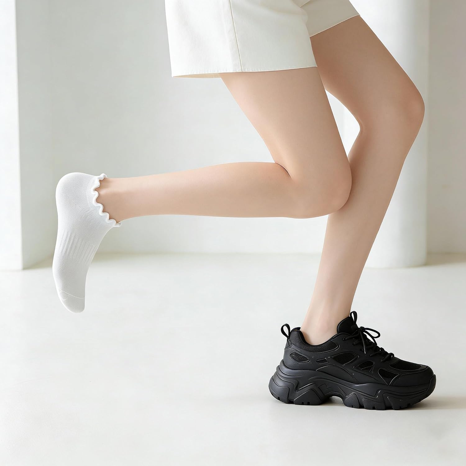 Cute Ruffle Ankle Socks for Wo - Silk Sock Bamboo reseña y precio