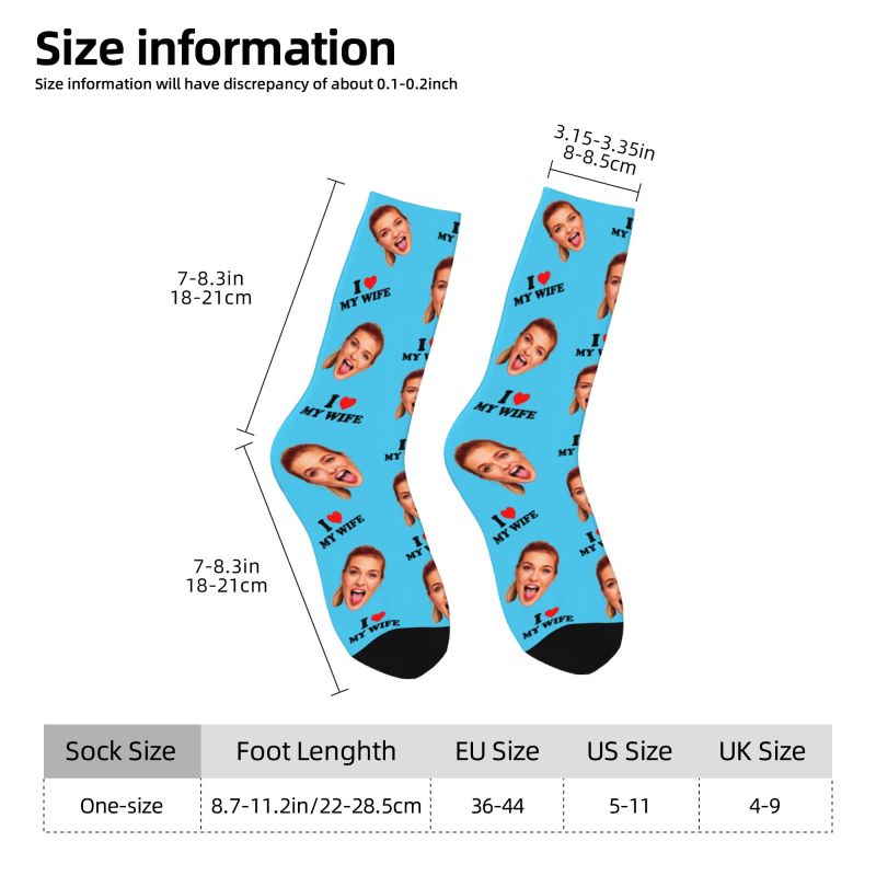 I Love My Wife Personalized Fa - Dress Sock Men reseña y precio