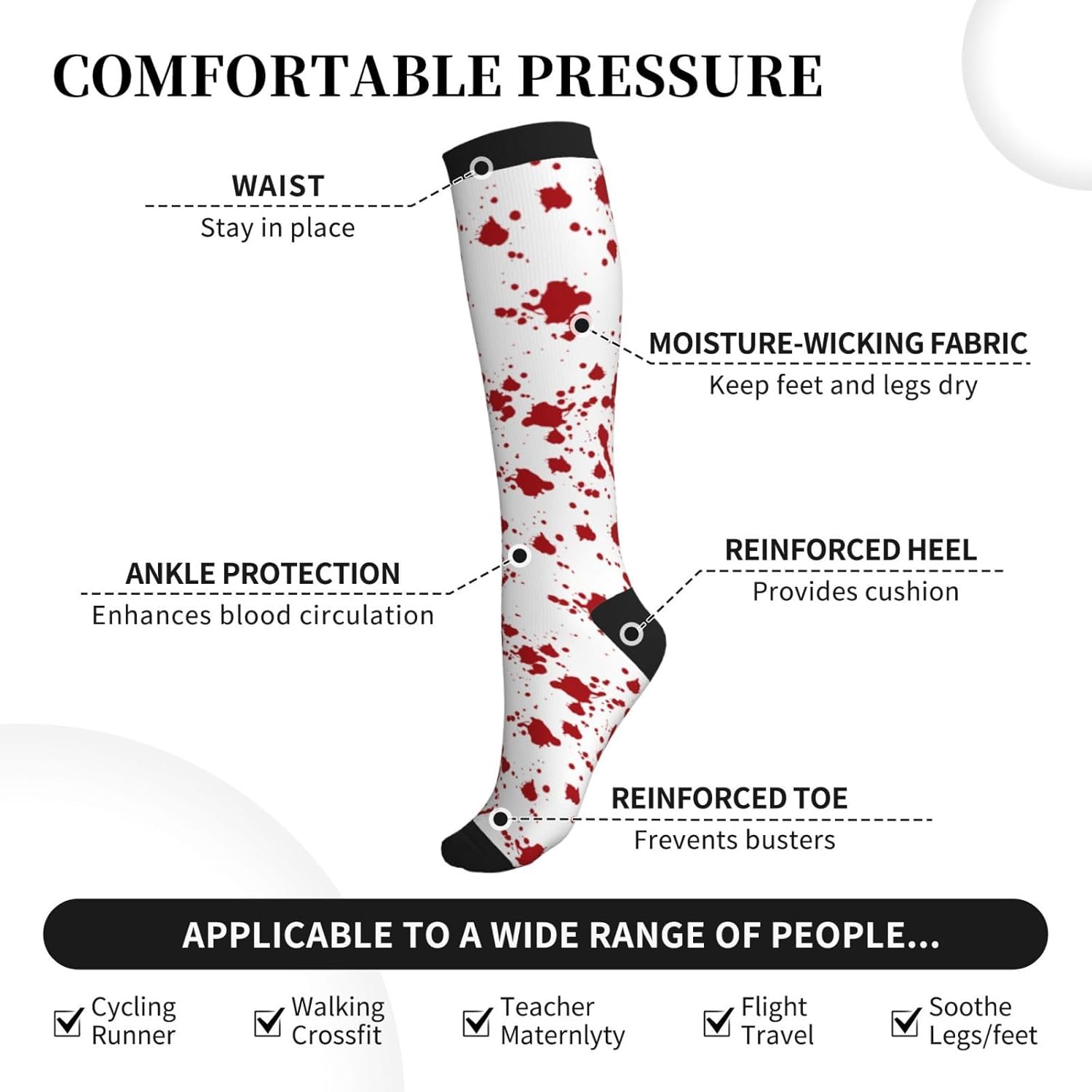 Compression Socks Calf Knee Hi - Knee High Sock Women reseña y precio