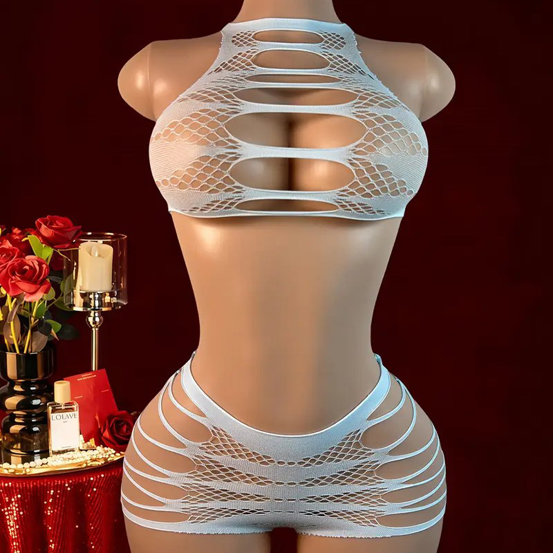Sexy Lingerie +Panties Hollow  - Fishnet Stocking Women reseña y precio