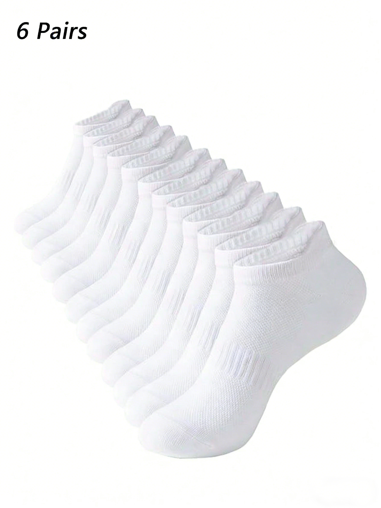 6 Pairs Women Men White Ankle  - No Show Sock Women reseña y precio