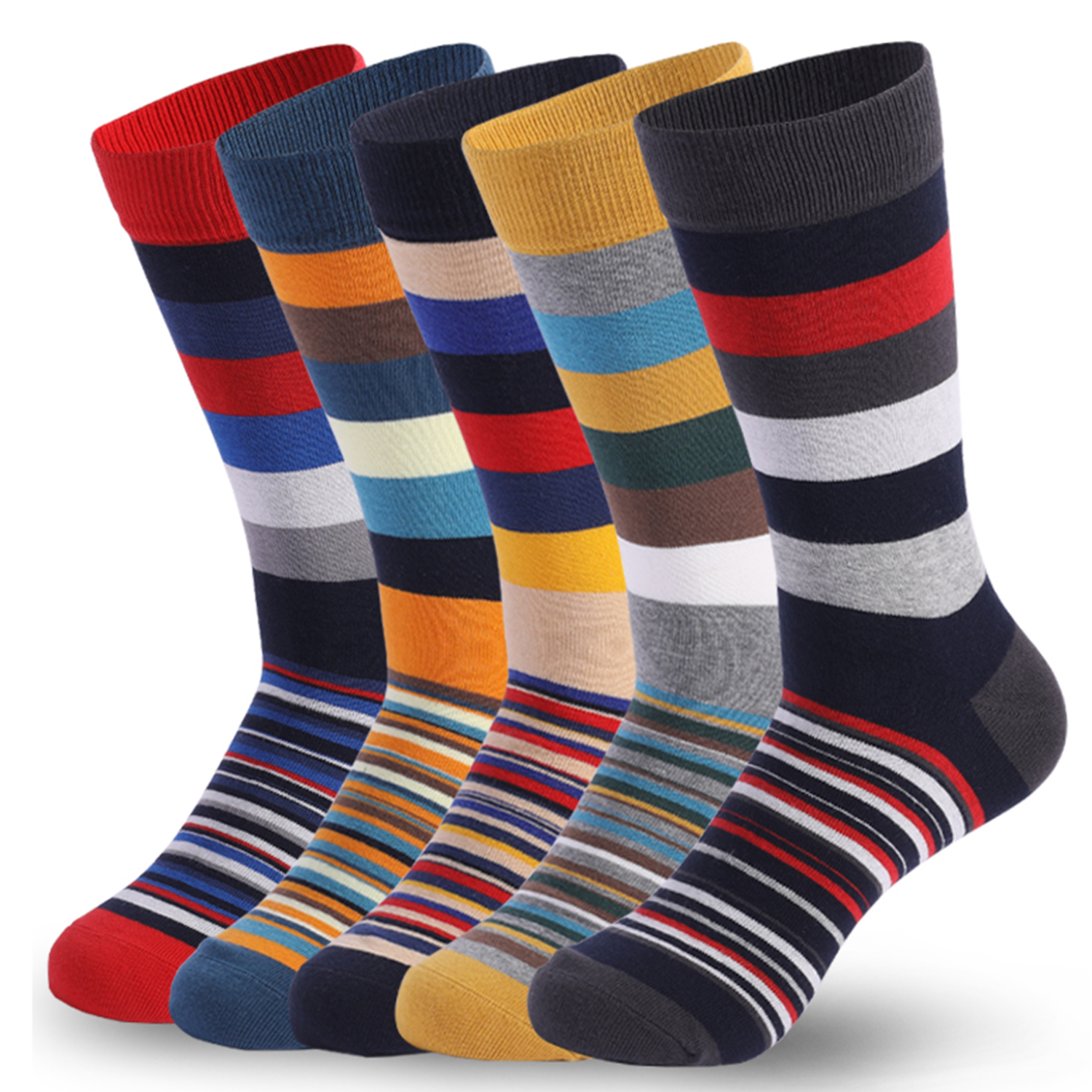 5Pairs Mens Fun Dress Socks, P - Cotton Crew Sock Pack reseña y precio