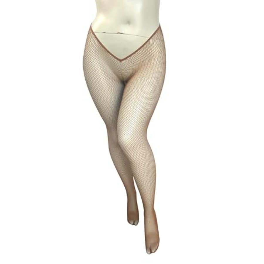 V-Cut Skintone Gold Glitter Fi - Fishnet Stocking Women reseña y precio