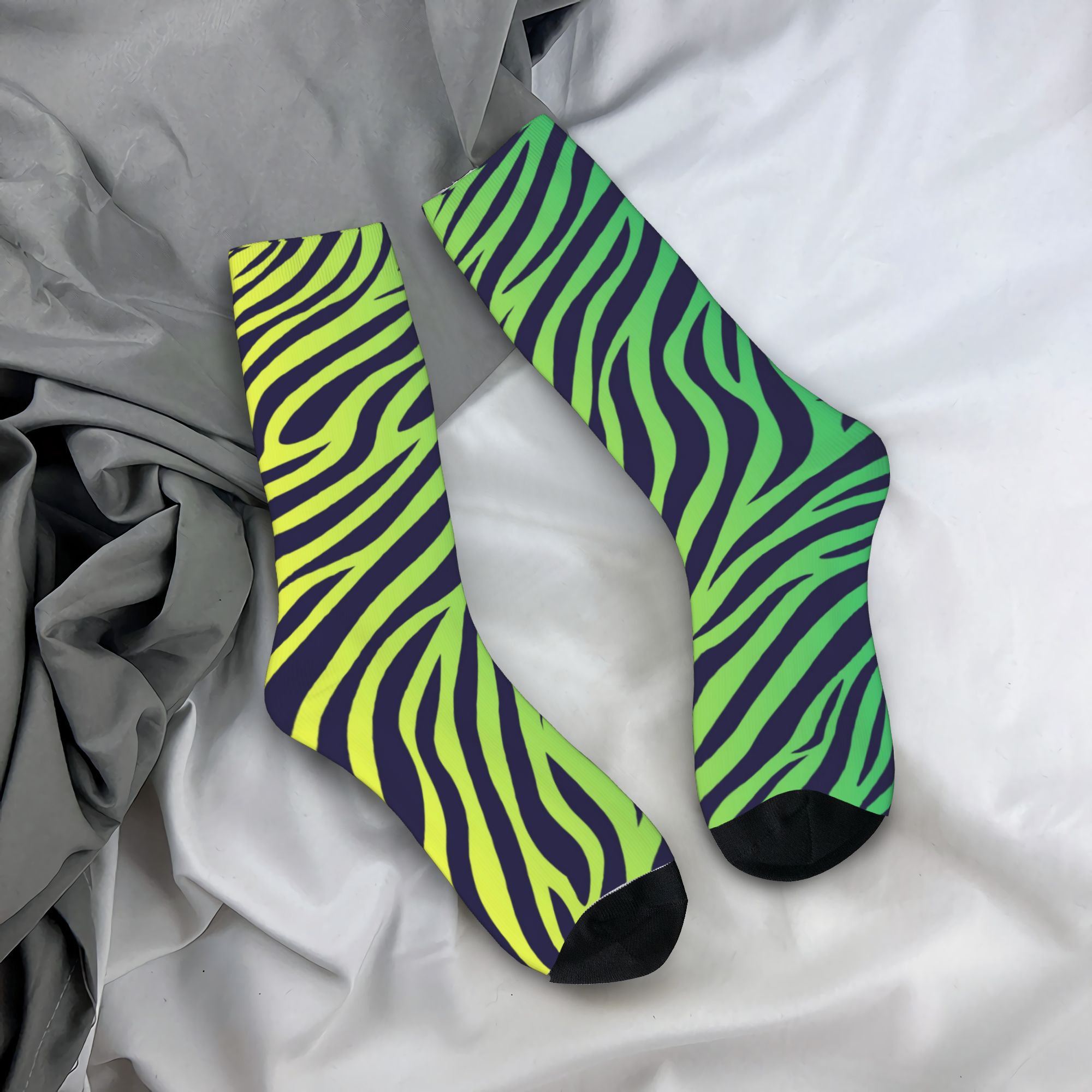 Colorful Tiger Zebra Skin Patt - Dress Sock Men reseña y precio