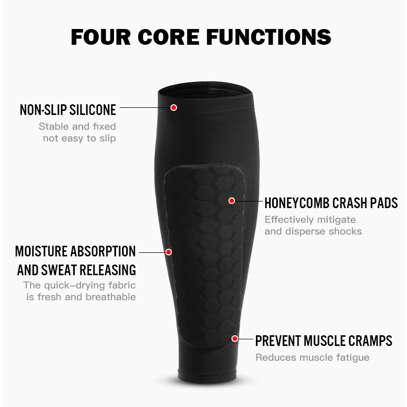 1Pcs Football Shin Guard Socks - Compression Sleeve Calf reseña y precio