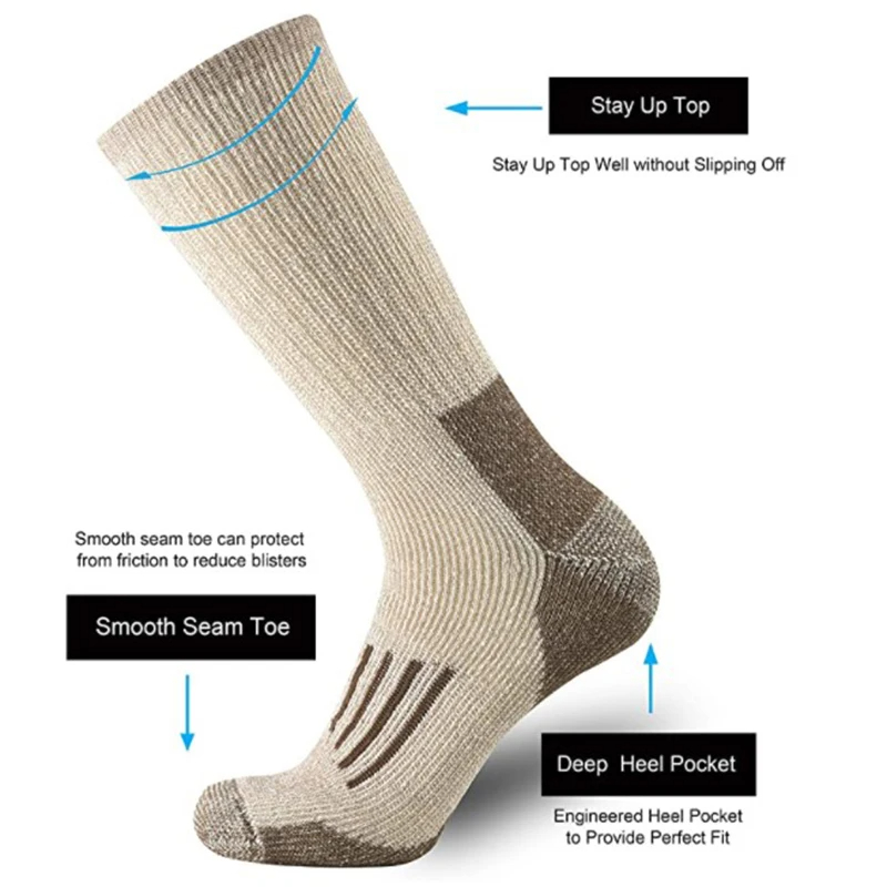 80% Wool Socks Thicken Warm Hi - Wool Hiking Sock reseña y precio