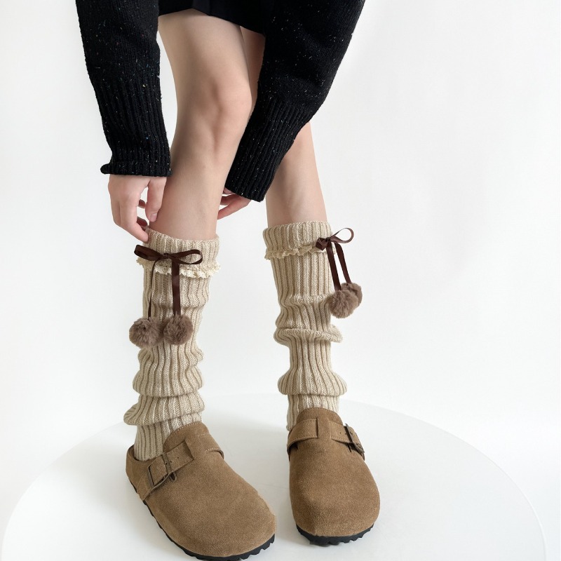 Camel Knit Leg Warmers with Fu - Boot Sock Slouchy reseña y precio