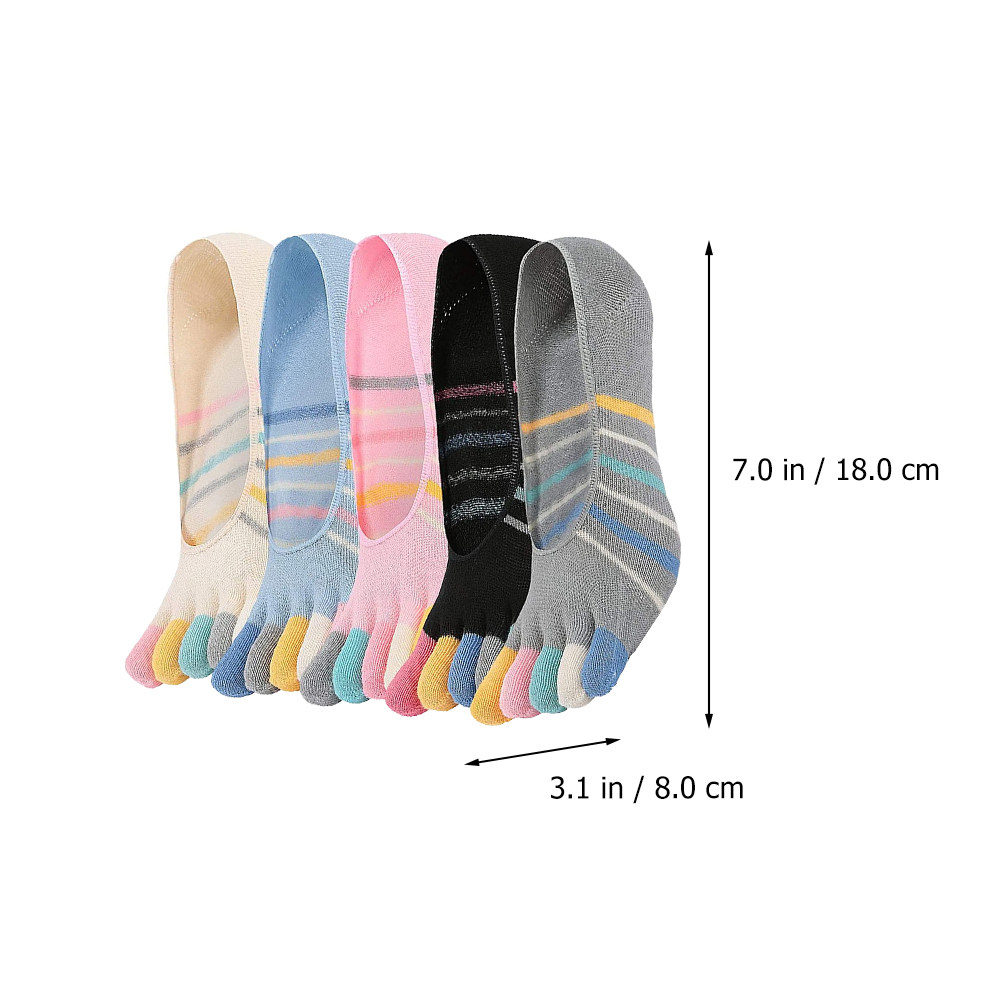 5Pairs Yoga Toe Socks Women Lo - Invisibility Sock Loafer reseña y precio