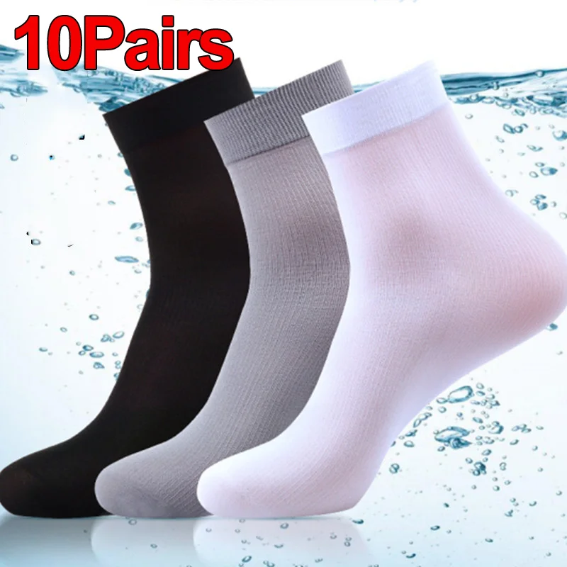 10Pairs Men Socks Summer Ultra - Silk Sock Bamboo reseña y precio
