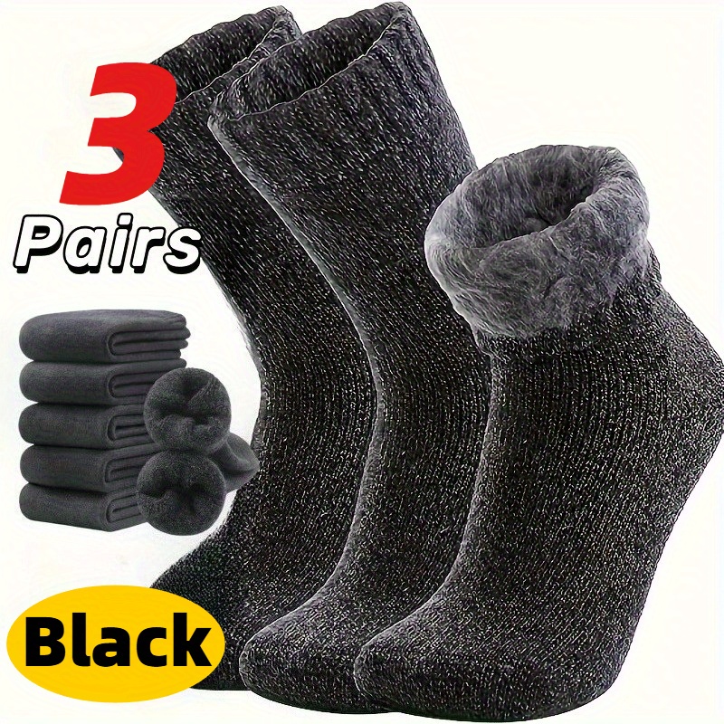 Three Pairs of Men'S Black Soc - Thermal Sock Winter reseña y precio