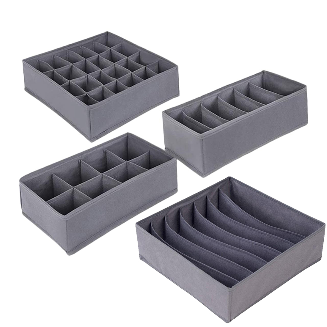 6/7/8/24 Grids Foldable Fabric - Sock Organizer Tray reseña y precio
