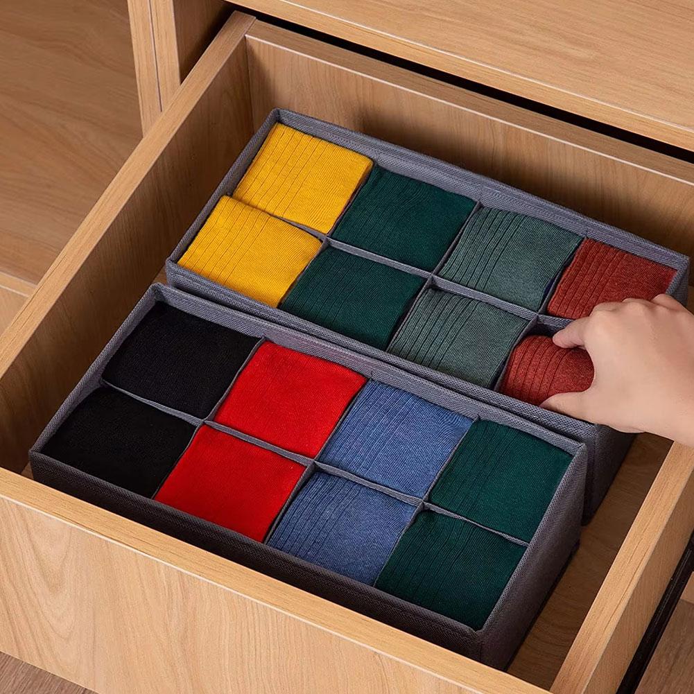 6/7/8/24 Grids Foldable Fabric - Sock Organizer Tray reseña y precio