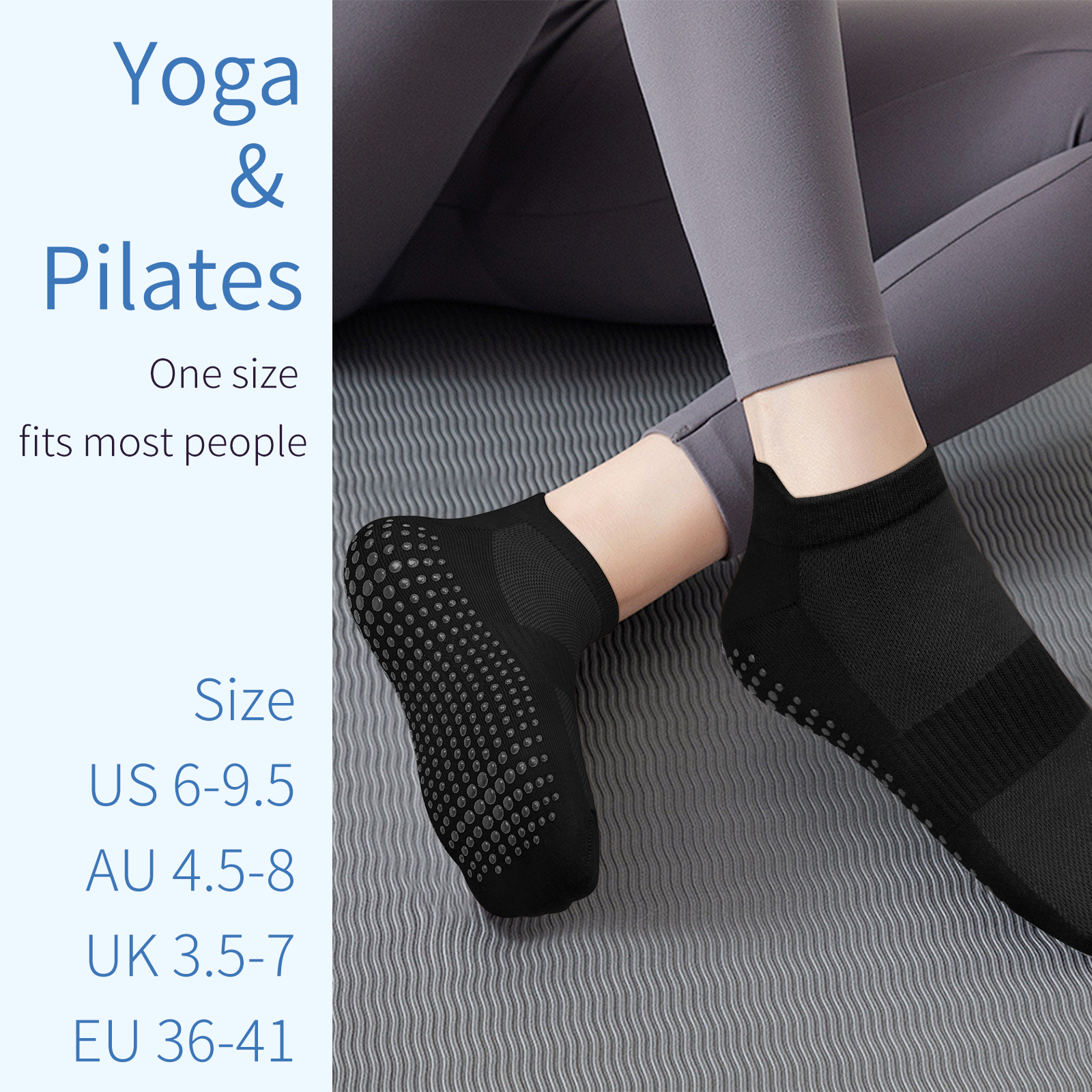 3 Pairs Yoga Socks Women Cotto - No Show Sock Women reseña y precio
