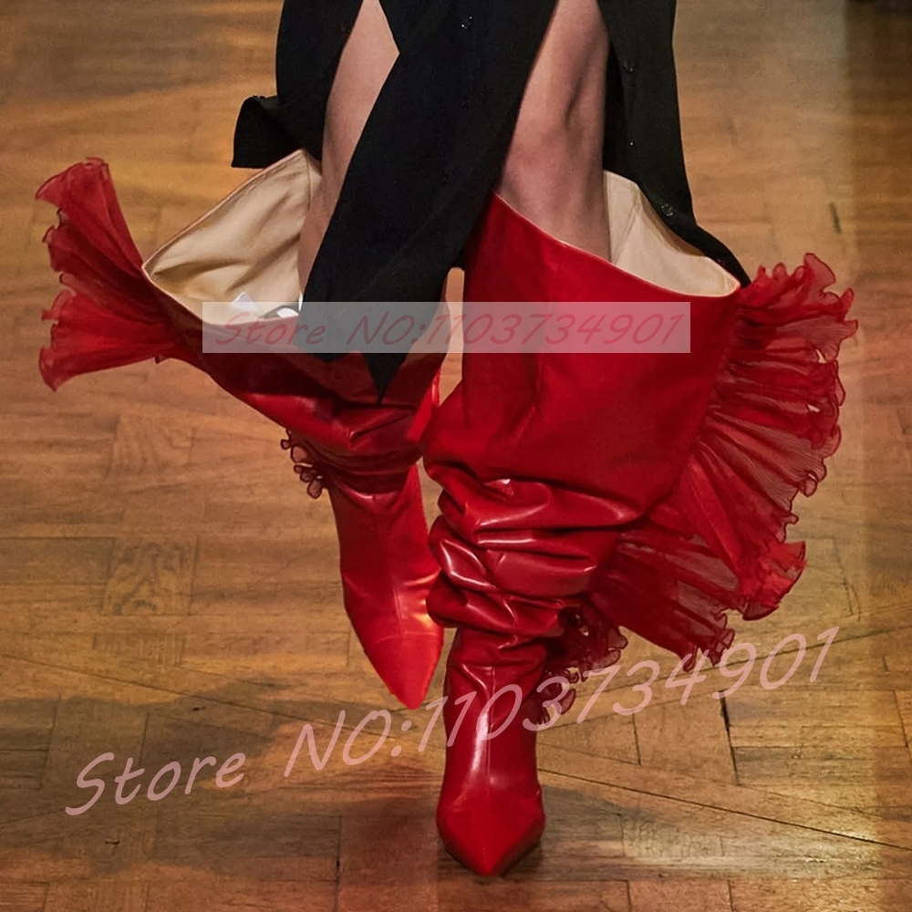 Ruffles Tulle Slouchy Sock Sty - Boot Sock Slouchy reseña y precio