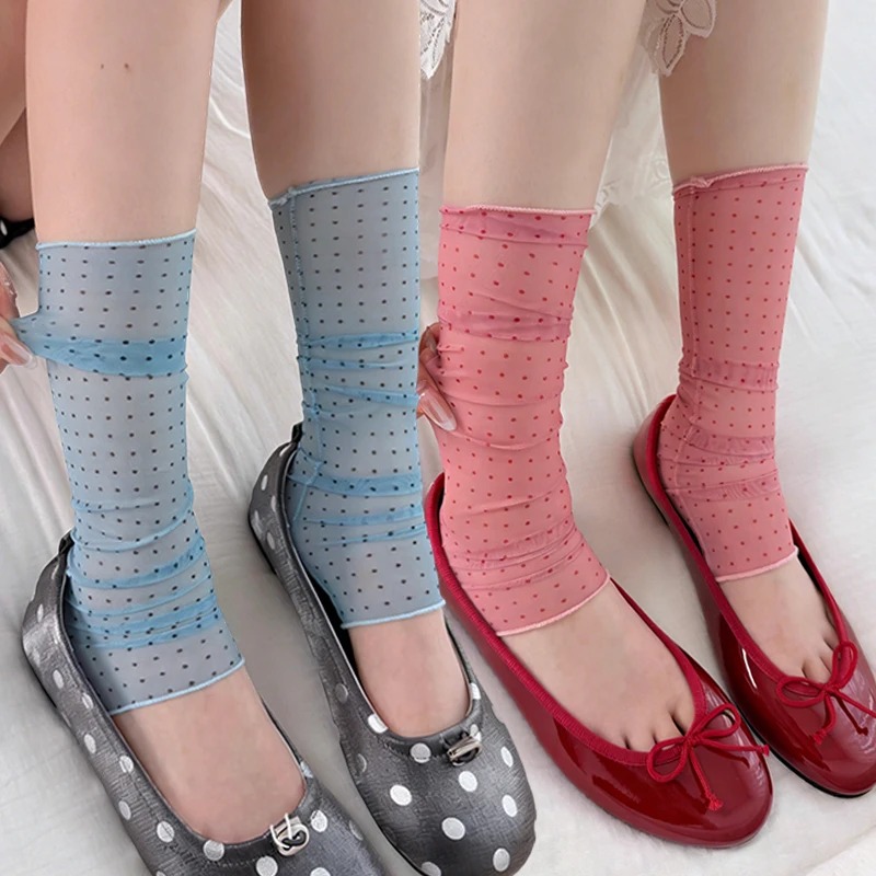 2026 Fashion Polka Dot Lace So - Silk Sock Bamboo reseña y precio